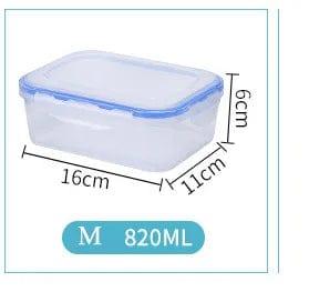 Alb3rt & Co. 820ml Plastic Lunch Box For Kids Bento Box Food Storage Container For School Office Worker Outdoor Picnic Snack Meal Microwave 6 Size