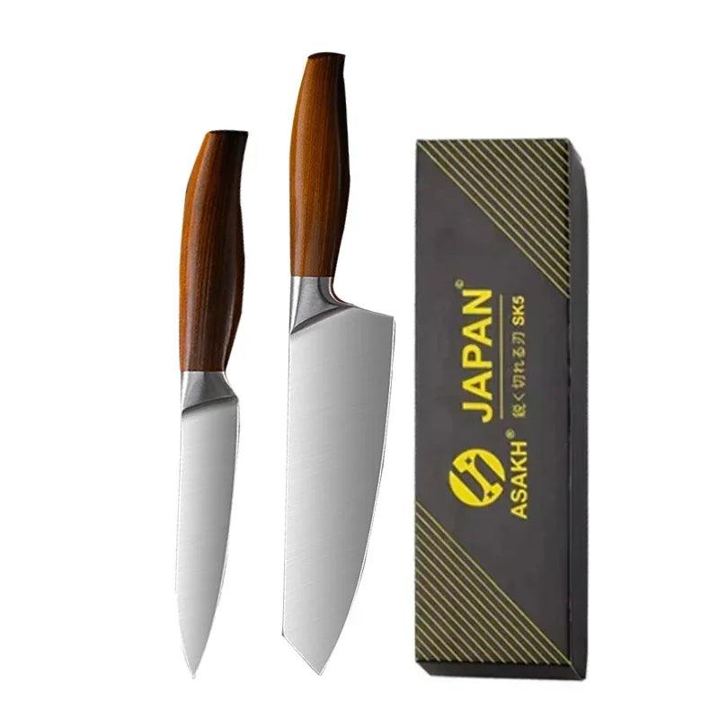 Professional Japanese Kitchen Knife Set – Stainless Steel Chef Knife Collection for Filleting, Slicing, and Chopping - Alb3rt & Co.