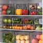 Alb3rt & Co. A Refrigerator Organizer Bin Stackable Food Fridge Storage Box With Handle Clear Plastic Food Freezer Pantry kitchen Organizer