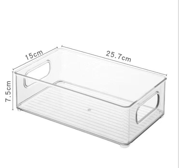 Alb3rt & Co. A Refrigerator Organizer Bin Stackable Food Fridge Storage Box With Handle Clear Plastic Food Freezer Pantry kitchen Organizer