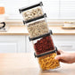 Alb3rt & Co. 5Pcs Sealed Jars Kitchen Grain Storage Organizer Large Tank Plastic Moisture-proof Storage Box Household Seasoning Jars Set