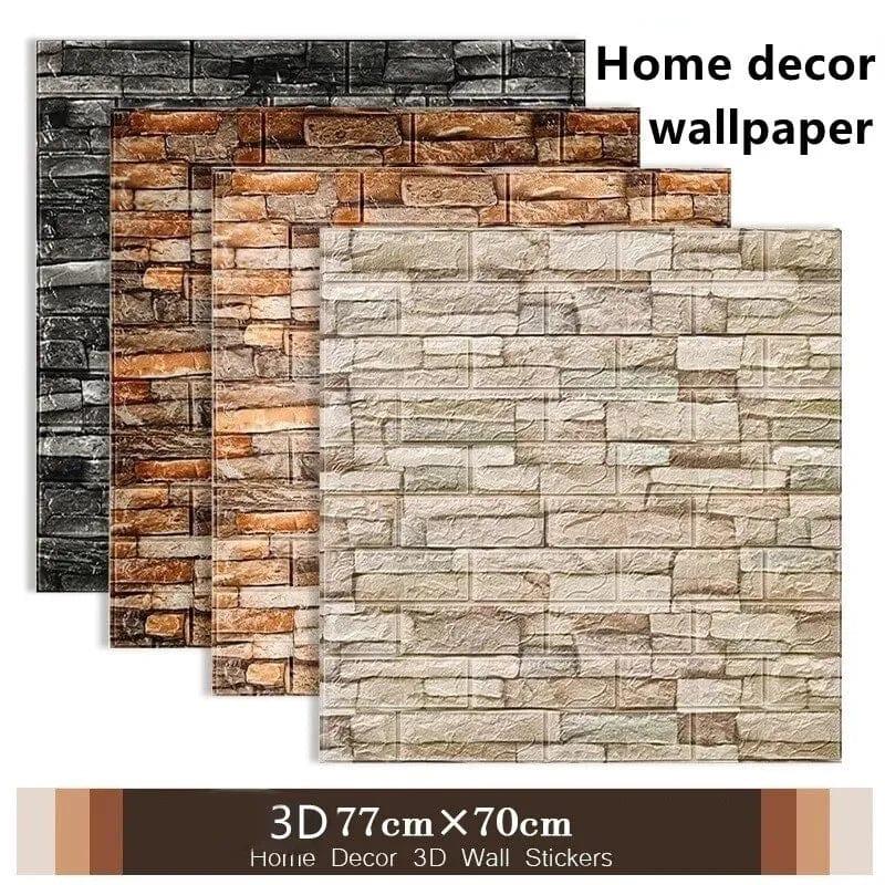 Alb3rt & Co. 1-10pcs 70*77cm Self-adhesive Wallpaper Stickers Brick Wall Stickers Home Decor Wallpaper for Walls DIY Bedroom Papel De Parede