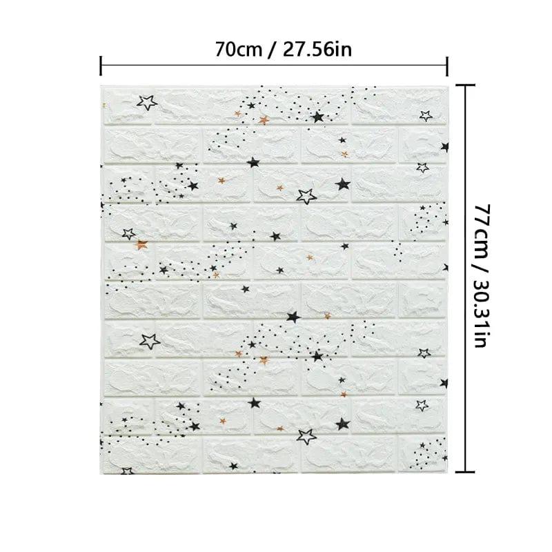 Alb3rt & Co. starry-white / 1pcs-77cmX70cm 1-10pcs 70*77cm Self-adhesive Wallpaper Stickers Brick Wall Stickers Home Decor Wallpaper for Walls DIY Bedroom Papel De Parede