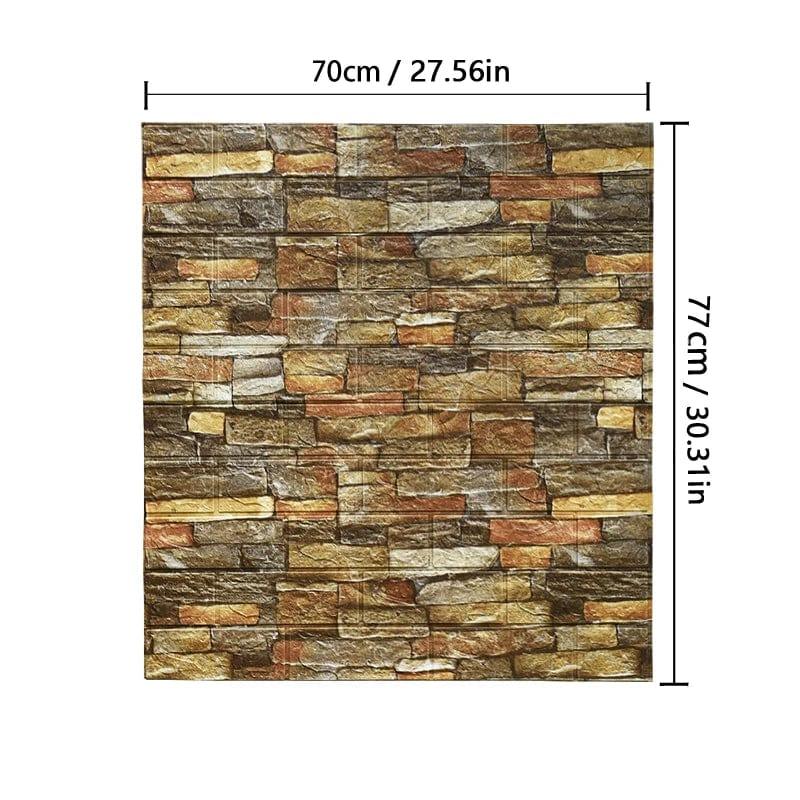 Alb3rt & Co. retro-yellow / 1pcs-77cmX70cm 1-10pcs 70*77cm Self-adhesive Wallpaper Stickers Brick Wall Stickers Home Decor Wallpaper for Walls DIY Bedroom Papel De Parede