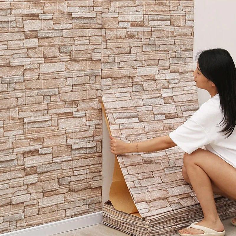 Alb3rt & Co. 1-10pcs 70*77cm Self-adhesive Wallpaper Stickers Brick Wall Stickers Home Decor Wallpaper for Walls DIY Bedroom Papel De Parede