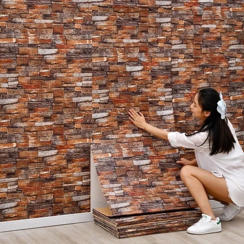 Alb3rt & Co. 1-10pcs 70*77cm Self-adhesive Wallpaper Stickers Brick Wall Stickers Home Decor Wallpaper for Walls DIY Bedroom Papel De Parede