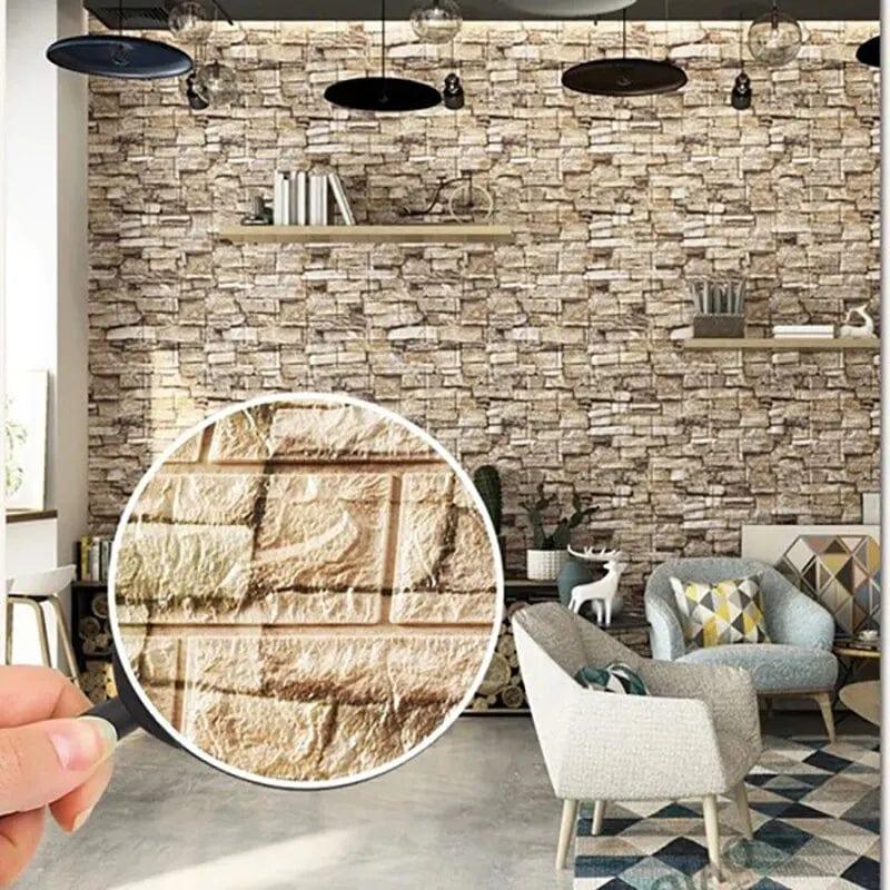 Alb3rt & Co. 1-10pcs 70*77cm Self-adhesive Wallpaper Stickers Brick Wall Stickers Home Decor Wallpaper for Walls DIY Bedroom Papel De Parede