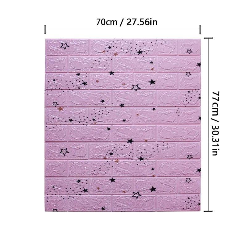 Alb3rt & Co. starry-pink / 1pcs-77cmX70cm 1-10pcs 70*77cm Self-adhesive Wallpaper Stickers Brick Wall Stickers Home Decor Wallpaper for Walls DIY Bedroom Papel De Parede