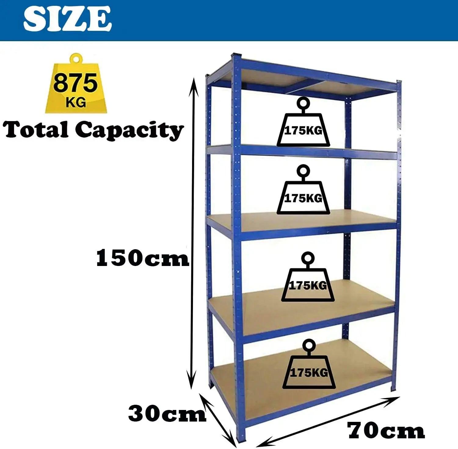 Shelving Unit for Garage Shed Storage-5 Tier Shelf Unit - Alb3rt & Co.