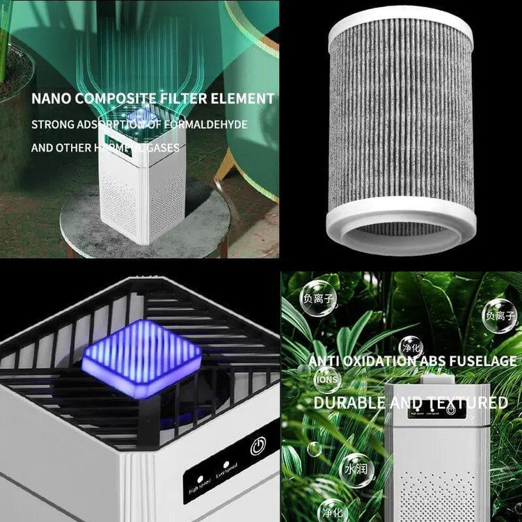 Alb3rt & Co. White color Smart Air Purifier Negative Ions Generator Nano Filtration Formaldehyde Removal Intelligent Secondhand Smoke Air Ozonizer