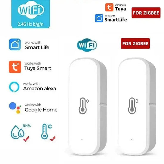 Alb3rt & Co. Tuya ZigBee/WiFi Smart Temperature And Humidity Sensor Battery Powered Smart Home Security Work With Alexa Google Home