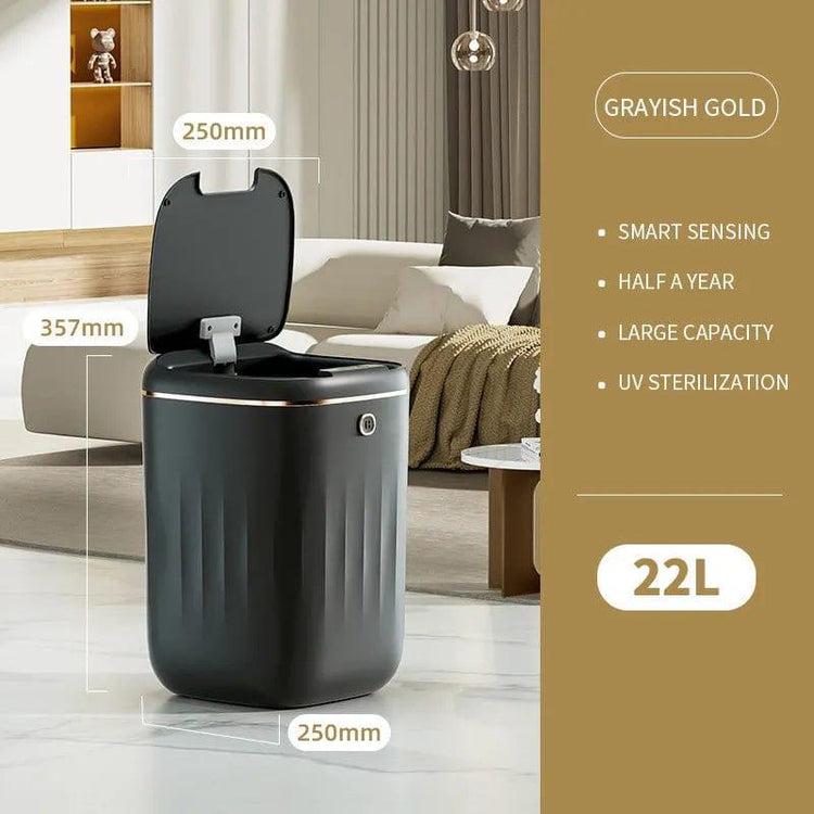 Alb3rt & Co. 22L Black / Battery 20L/22L Automatic Sensor Trash Can UV Light Induction Trash Can Smart Dustbin For Bathroom Toilet Wastebasket Lid Smart Home