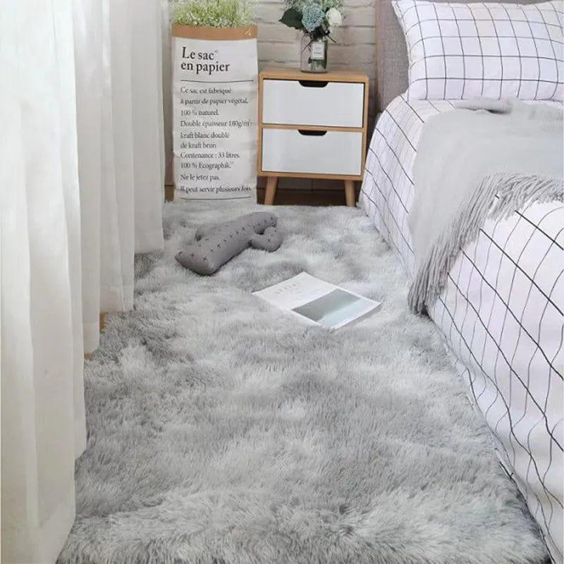 Alb3rt & Co. 02 grey / 60cmx160cm Soft Shaggy Bedside Rug Carpet