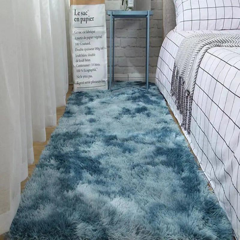 Alb3rt & Co. 04 blue / 60cmx160cm Soft Area Rugs For Bedroom Fluffy, Non-slip Tie-Dyed Fuzzy Shag Plush Soft Shaggy Bedside Rug, Tie-Dyed Living Room Carpet