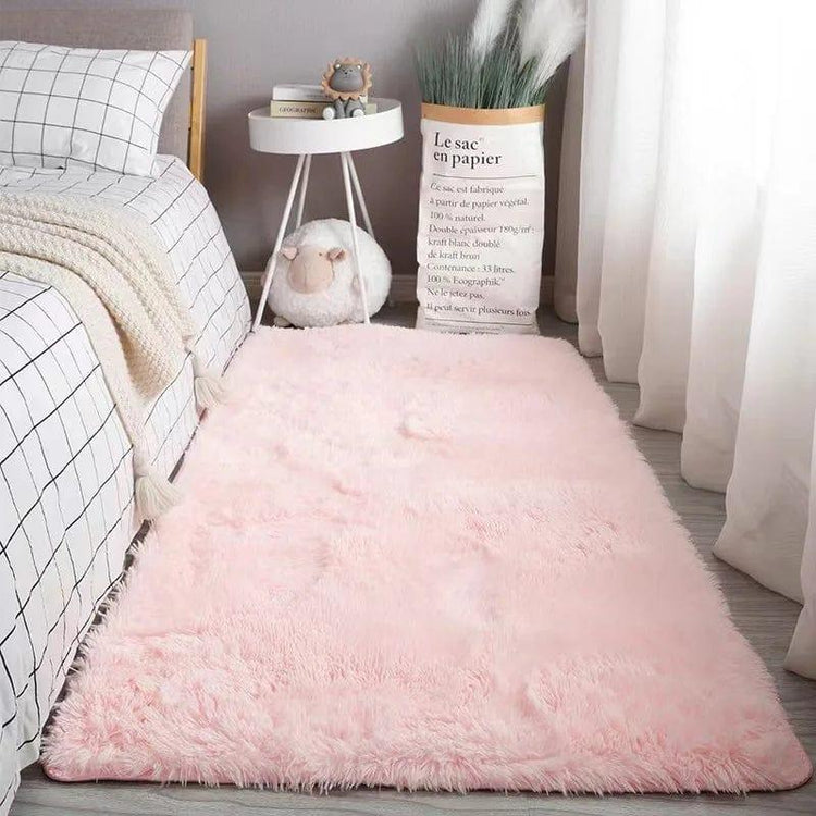 Alb3rt & Co. 03 pink / 60cmx160cm Soft Shaggy Bedside Rug Carpet