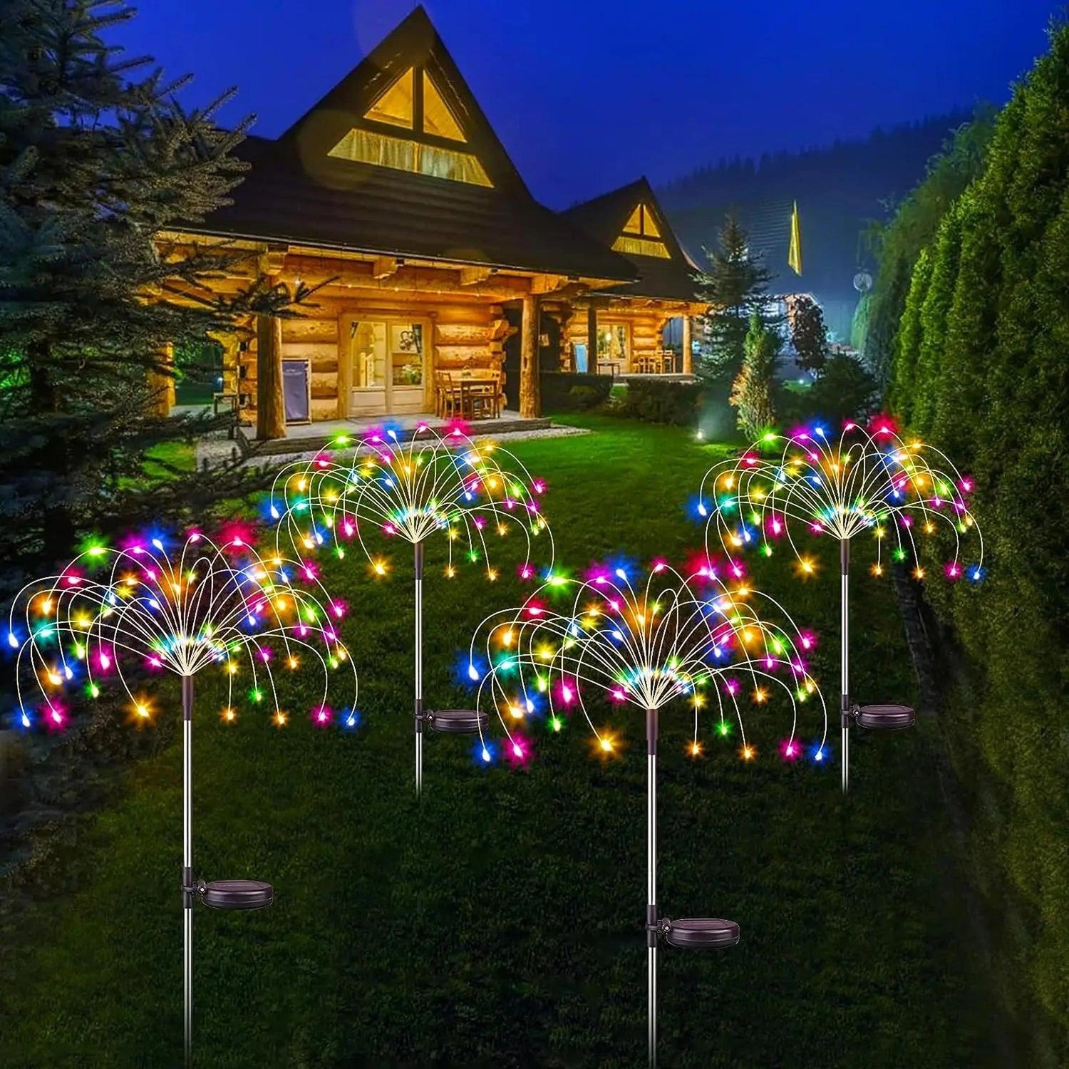 Solar Firework Fairy Lights 60 LED Outdoor Garden Decoration 8 Flashing Modes Lawn Pathway Lights Patio Party - Alb3rt & Co.