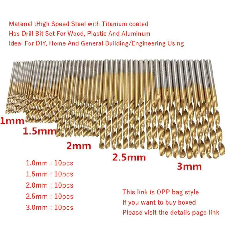 Titanium Coated Drill Set 100/200 pcs - Alb3rt & Co.