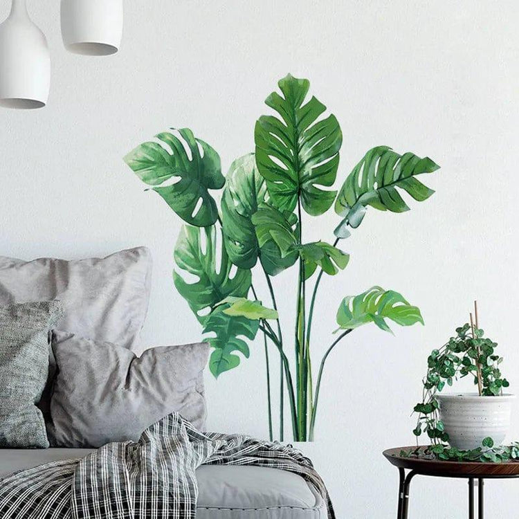 Alb3rt & Co. Tropical Leaves Flowers Bird Wall Stickers Bedroom Living Room Decoration Mural Decals Plants Wall Paper Home Decor