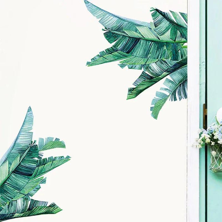 Alb3rt & Co. Tropical Leaves Flowers Bird Wall Stickers Bedroom Living Room Decoration Mural Decals Plants Wall Paper Home Decor