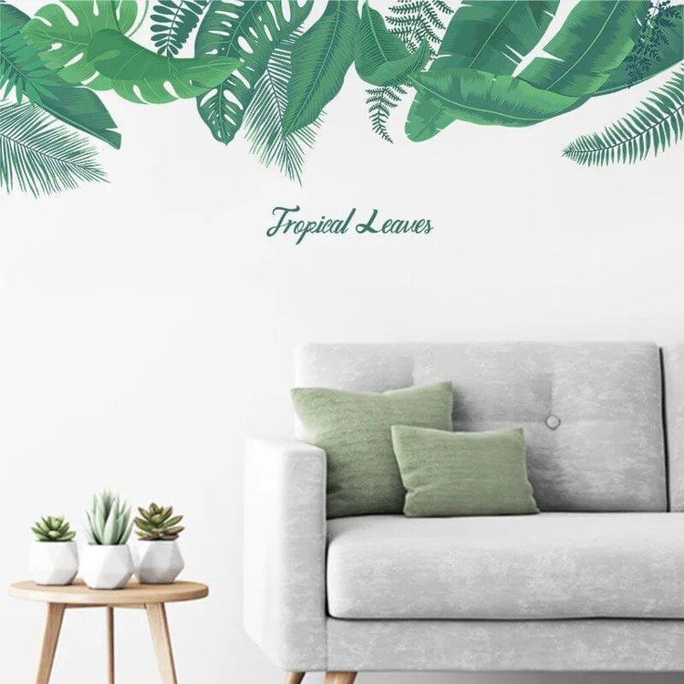 Alb3rt & Co. Tropical Leaves Flowers Bird Wall Stickers Bedroom Living Room Decoration Mural Decals Plants Wall Paper Home Decor