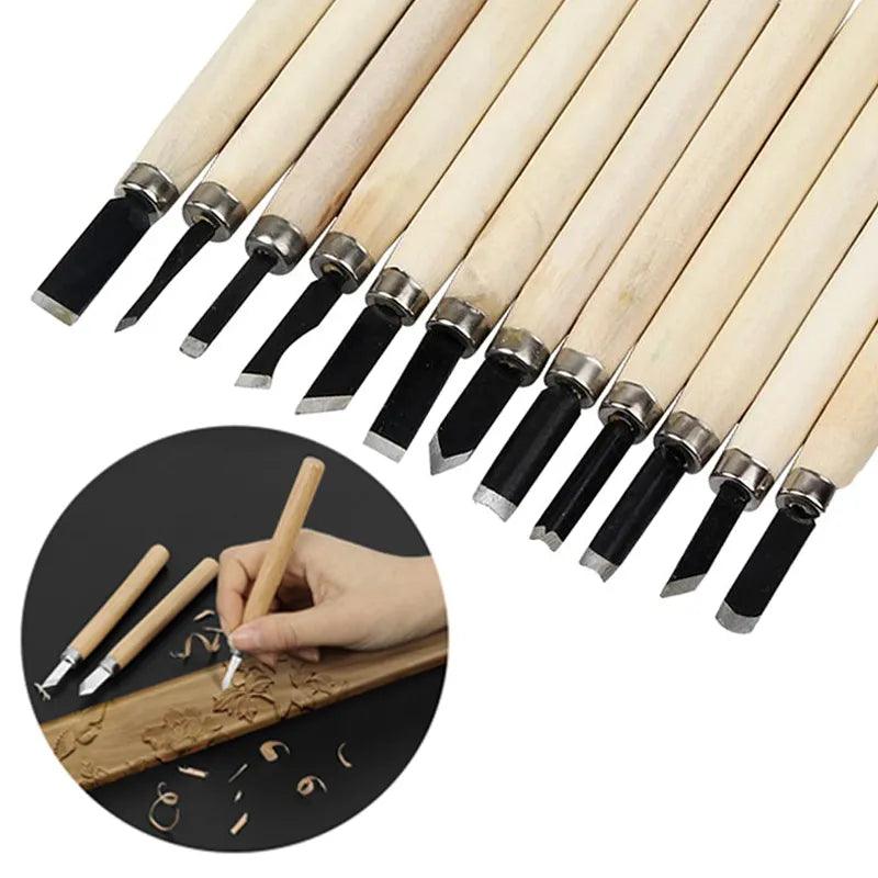 Wood Carving Chisels Knife 12pcs/8Pcs - Alb3rt & Co.