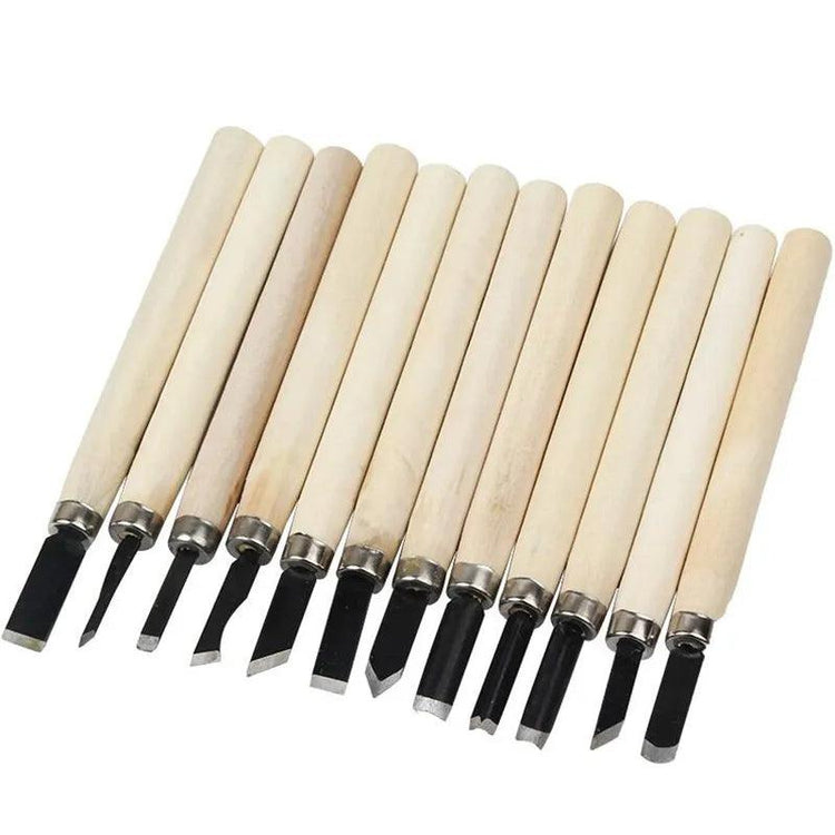 Wood Carving Chisels Knife 12pcs/8Pcs - Alb3rt & Co.