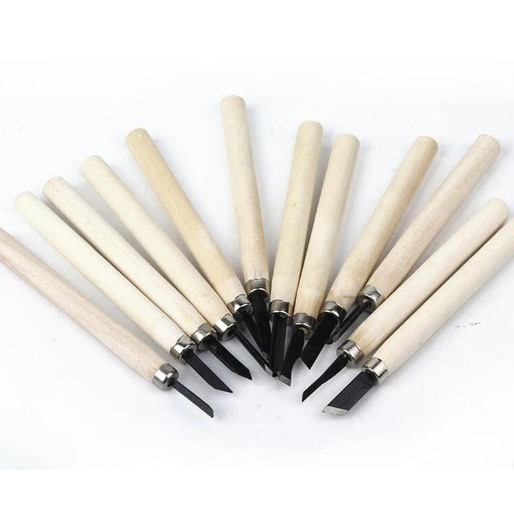 Wood Carving Chisels Knife 12pcs/8Pcs - Alb3rt & Co.